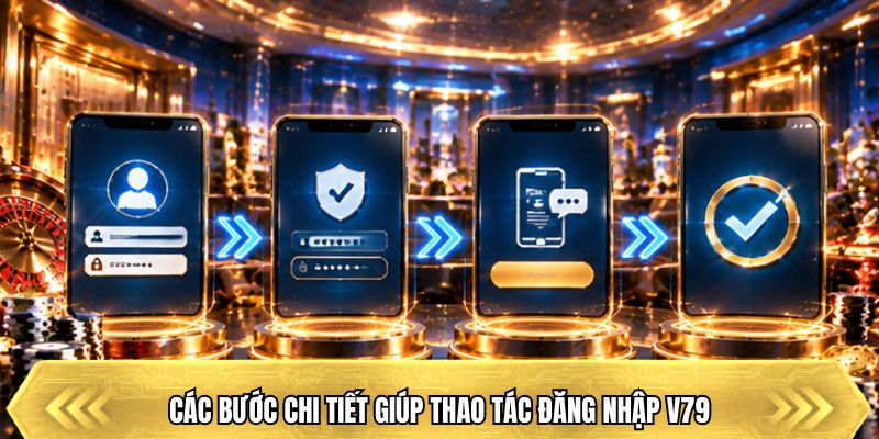 Các bước chi tiết giúp thao tác đăng nhập V79